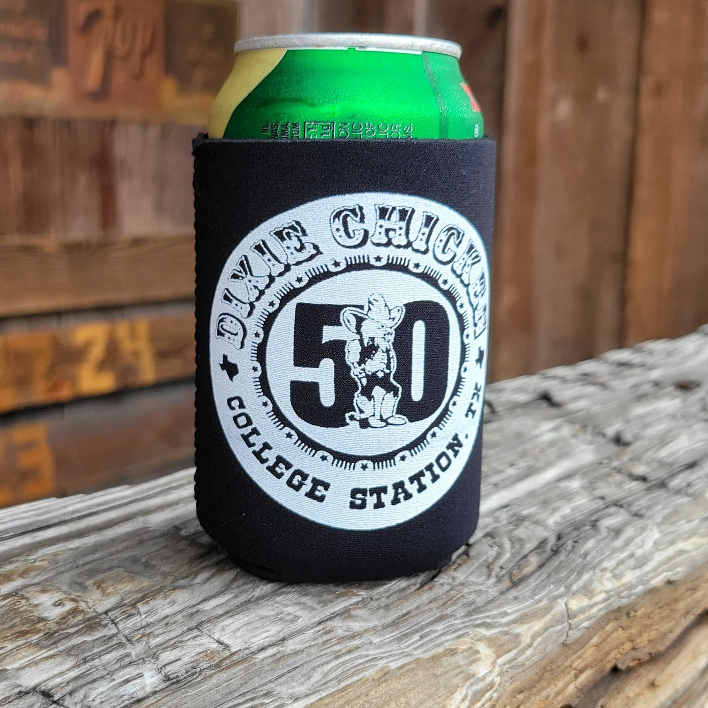 Dixie Chicken 50th Circle Logo Koozie