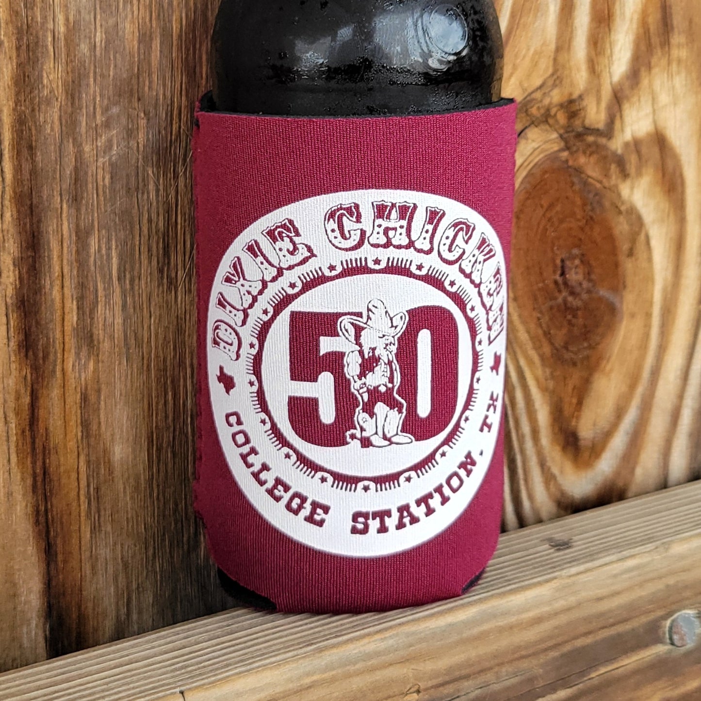 Dixie Chicken 50th Circle Logo Koozie