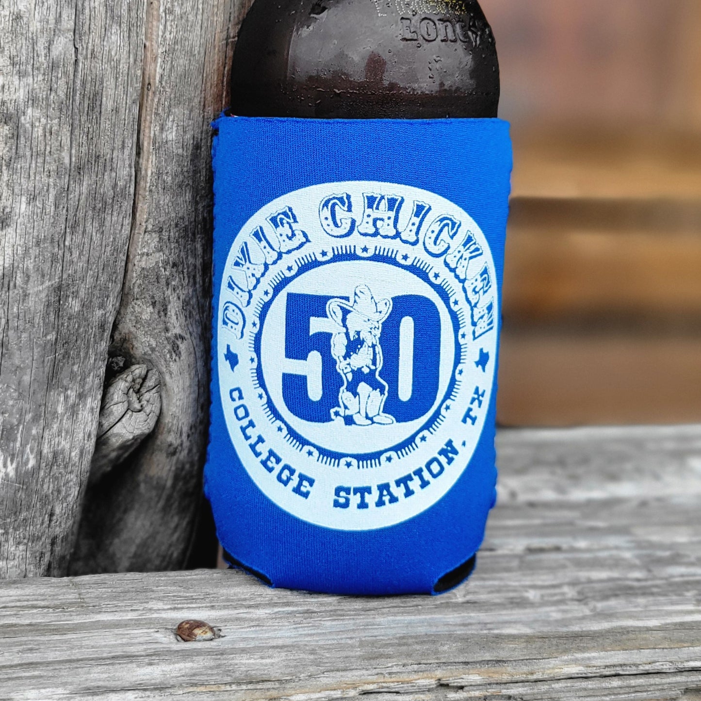 Dixie Chicken 50th Circle Logo Koozie