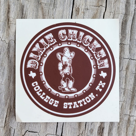 Circle Logo Sticker - Maroon