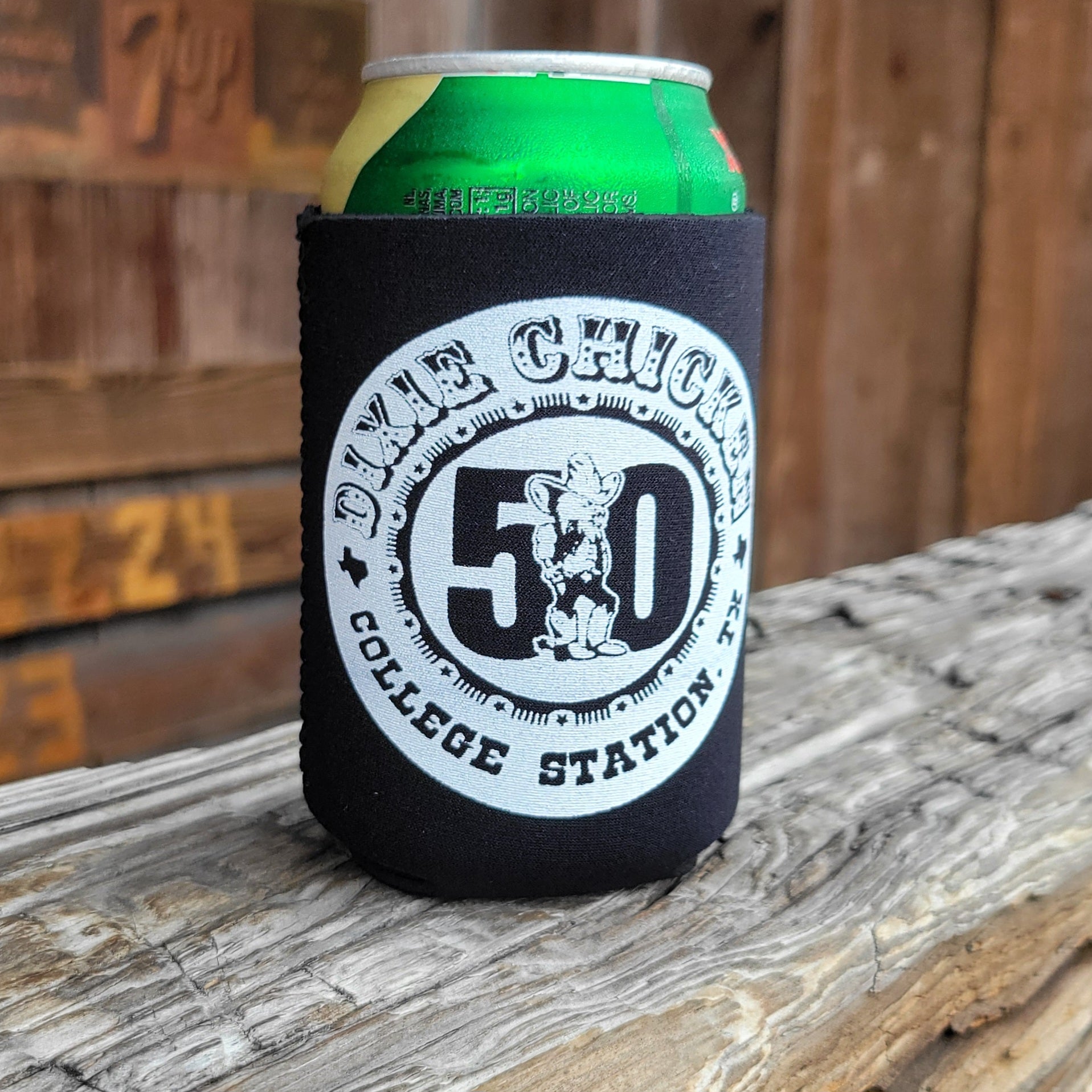 Dixie Chicken 50th Circle Logo Koozie