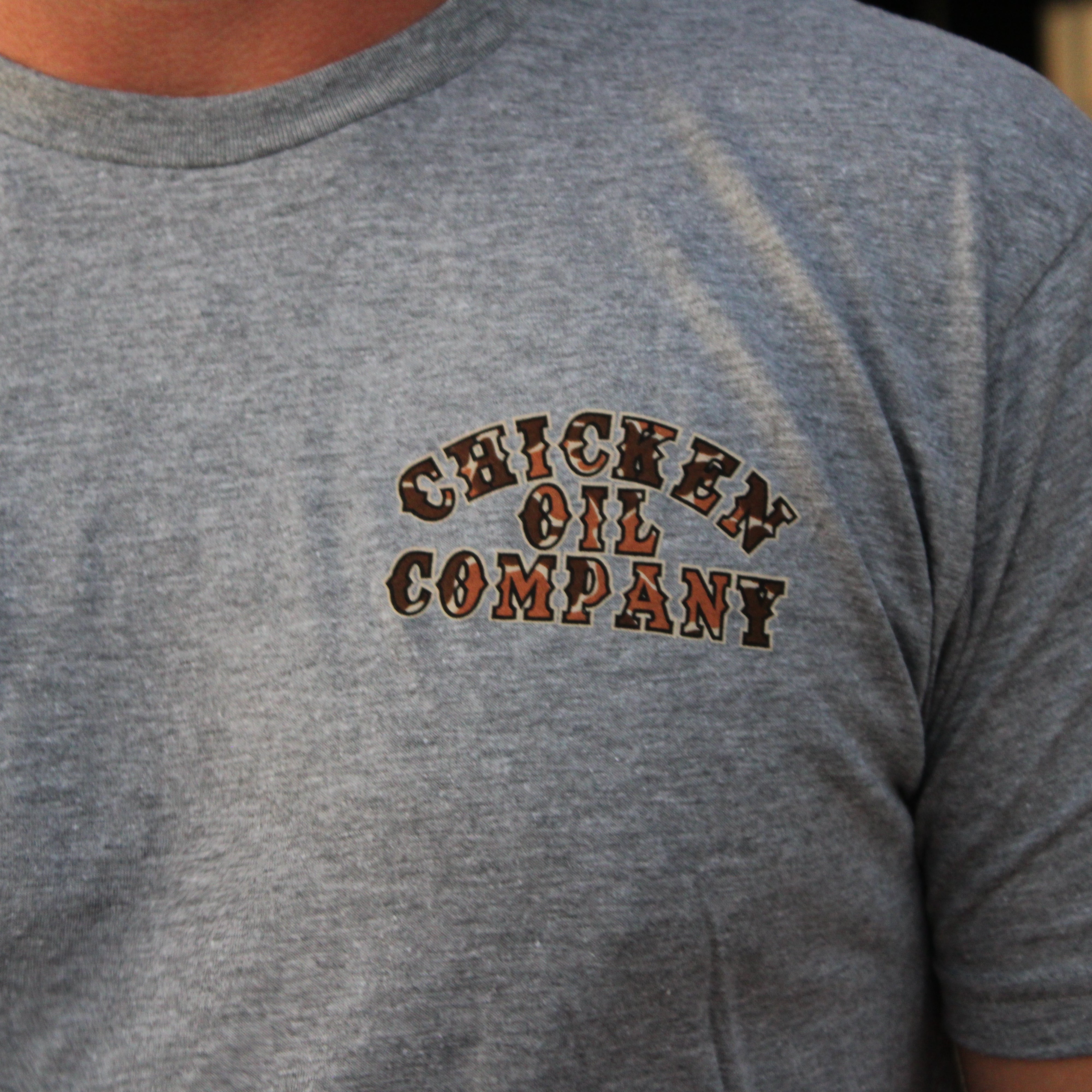 Chicken Oil Camo Deer Tee