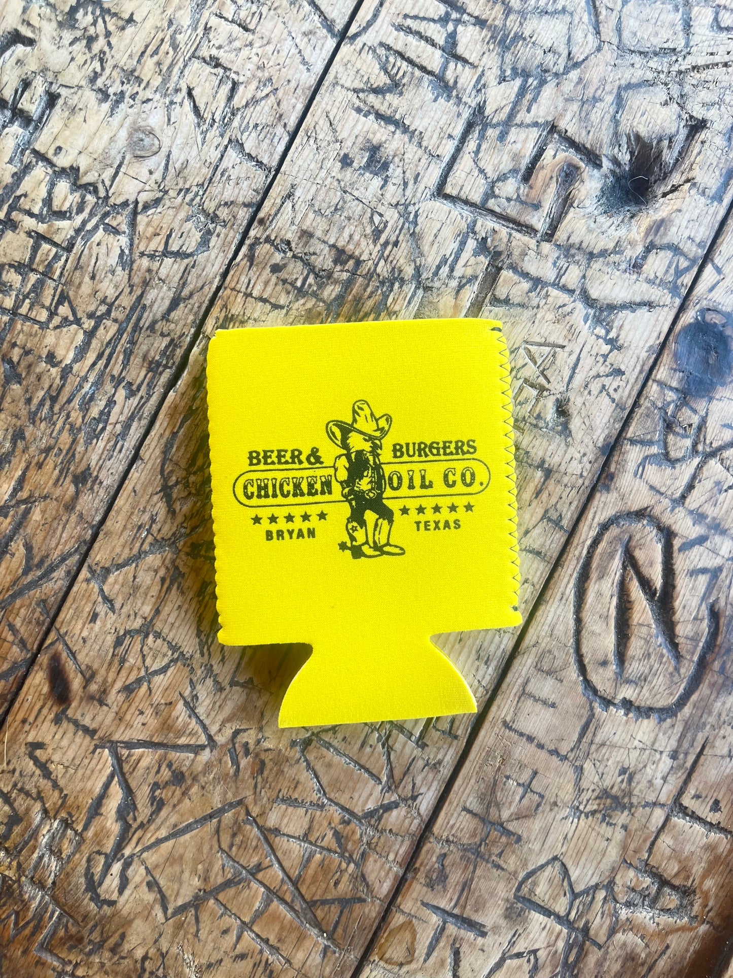 Chicken Oil Vintage Ad Koozie