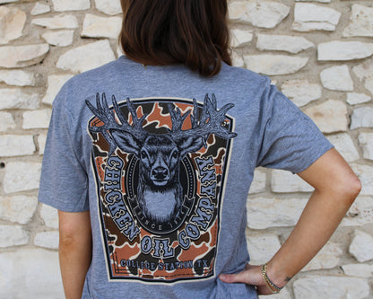Chicken Oil Camo Deer Tee