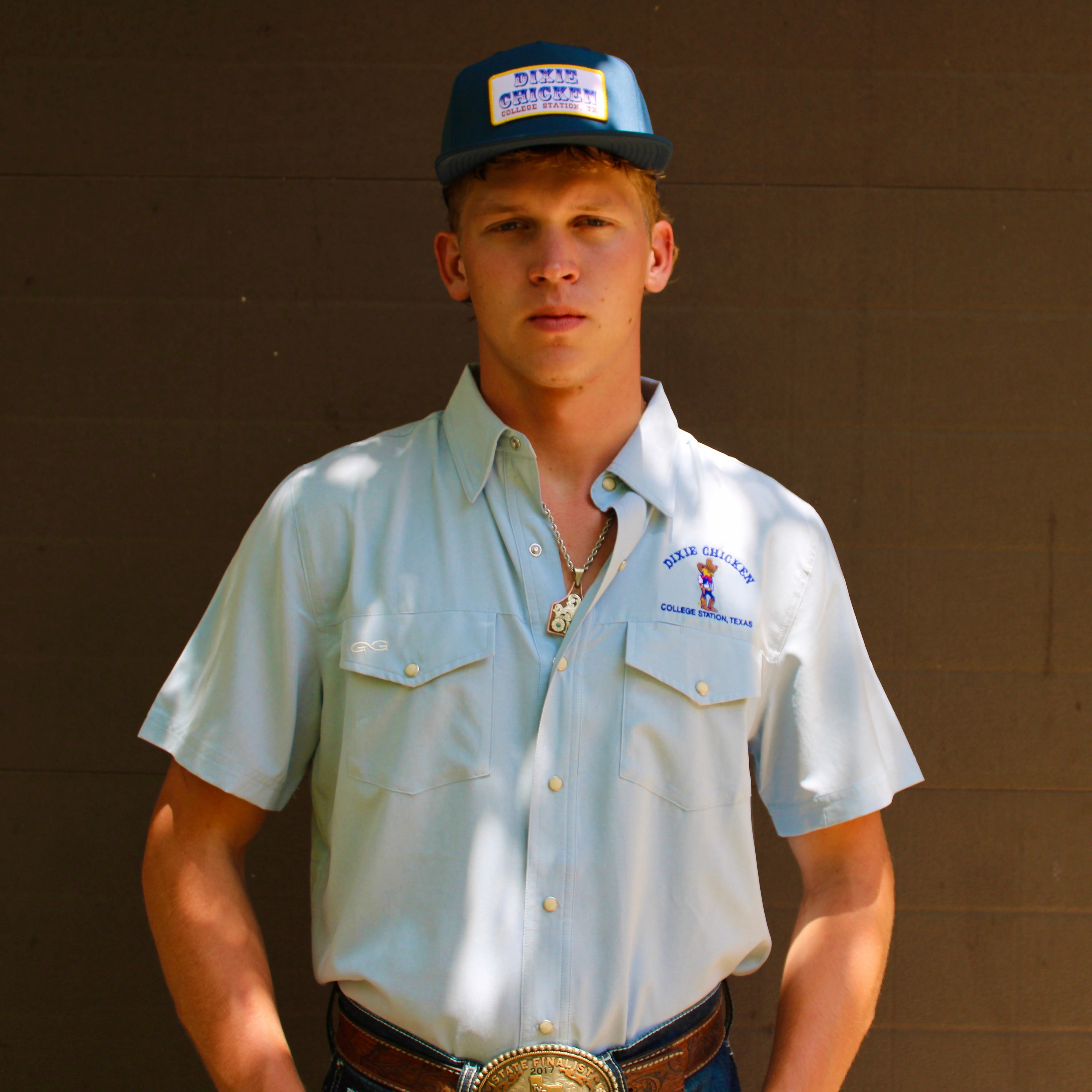 The Dixie Chicken Pearl Snap - Coastal Blue