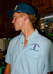The Dixie Chicken Pearl Snap - Coastal Blue