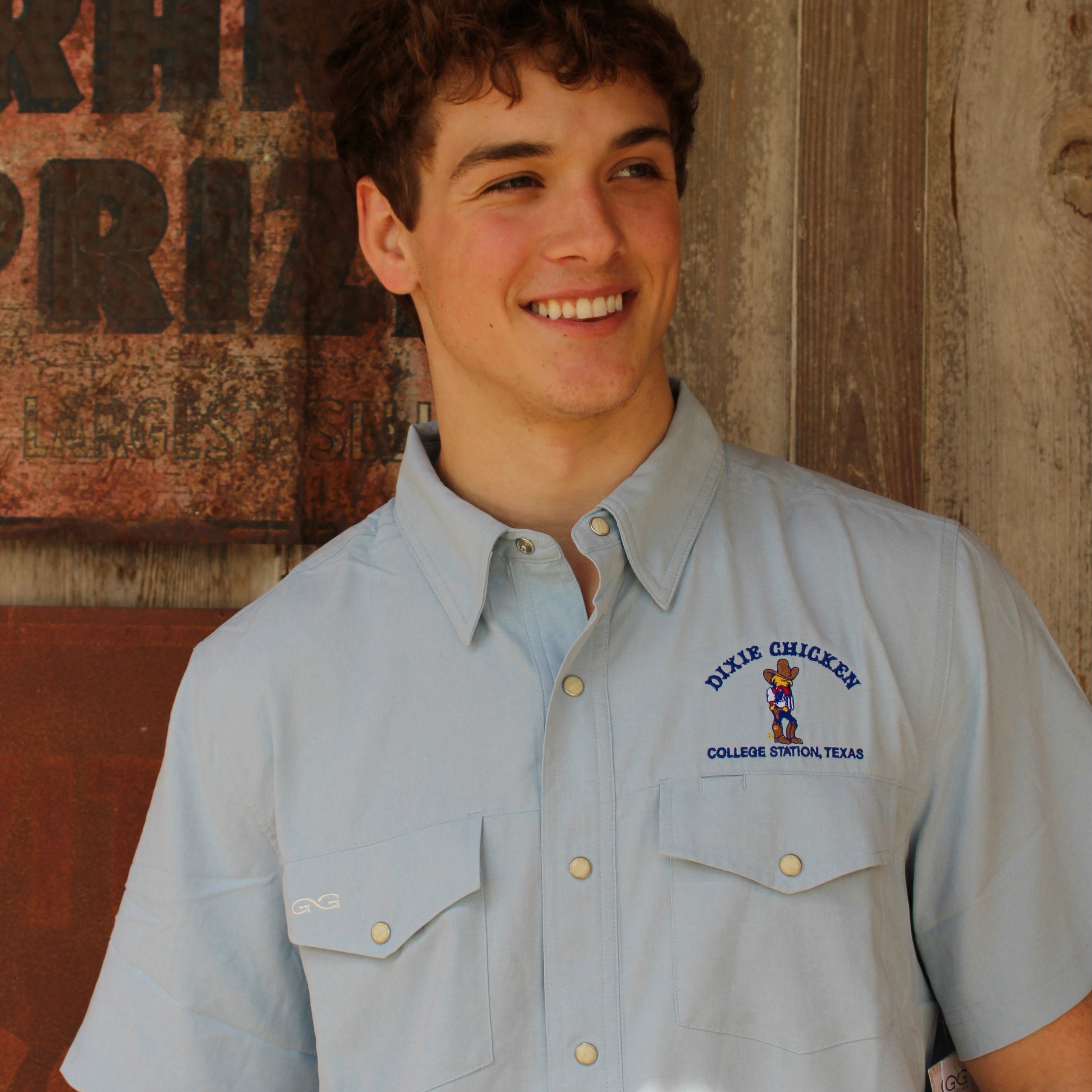 The Dixie Chicken Pearl Snap - Coastal Blue