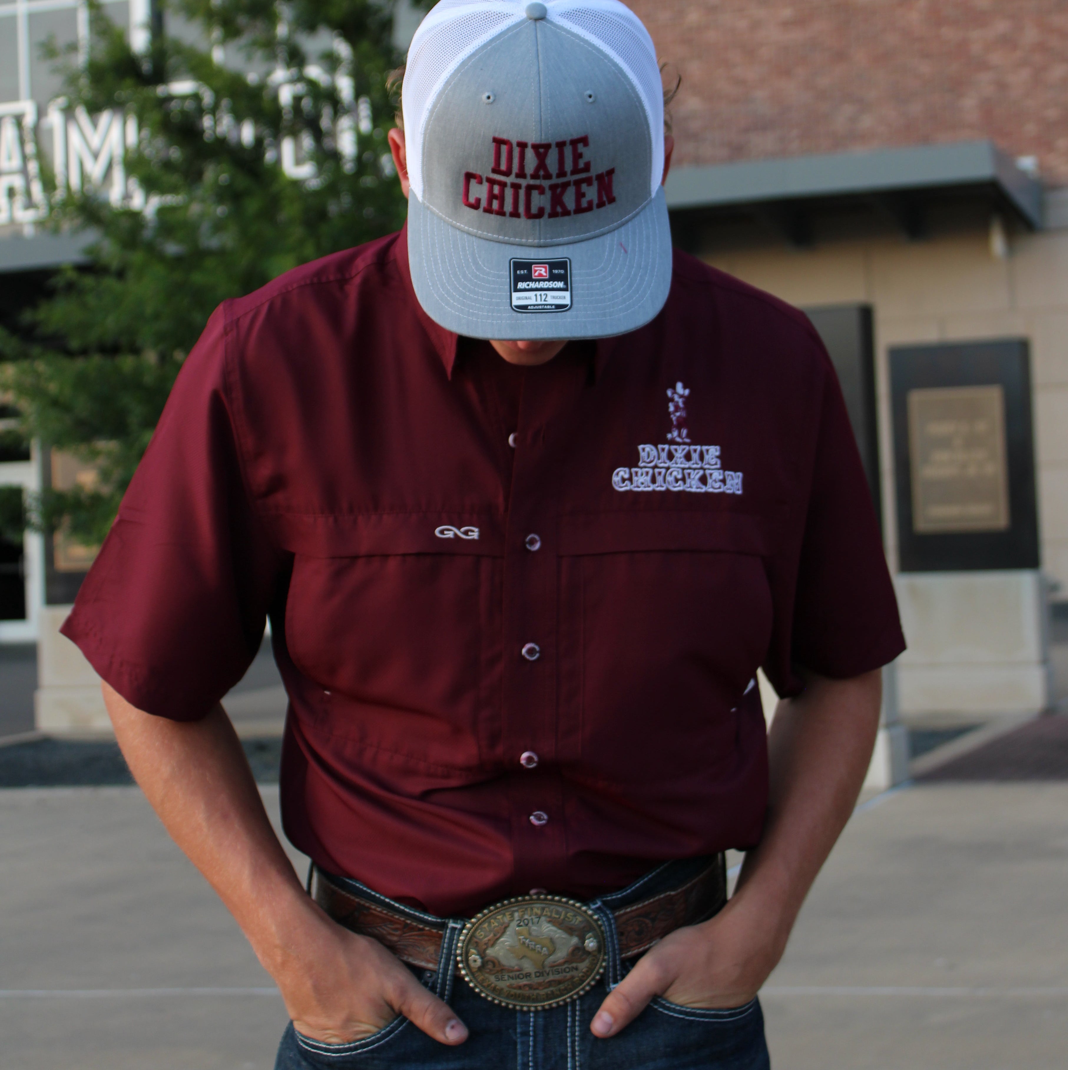 The Dixie Chicken Fishing Shirt - Maroon